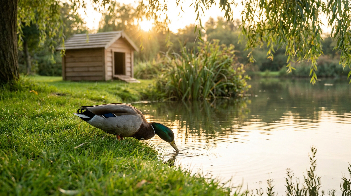 Canard en bonne santé examiné pour prévenir les parasites